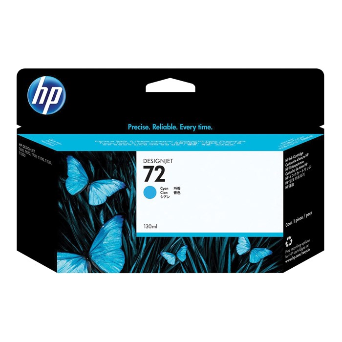 Картридж струйный для плоттера HP (C9371A) Designjet T610/795/1100 и др., №72, голубой, 130 мл, оригинальный 361341