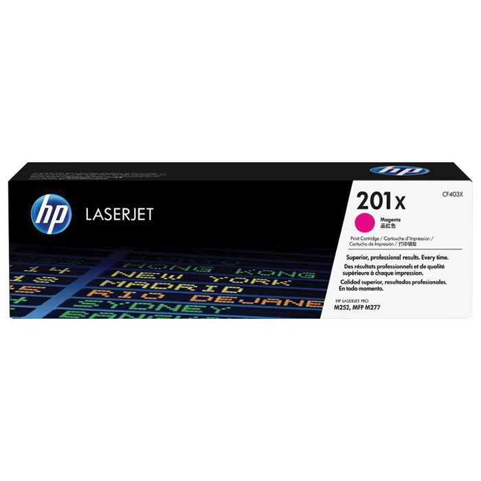 Картридж лазерный HP (CF403X) LaserJet Pro M277n/dw/M252n/dw, №201X, пурпурный, оригинальный, ресурс 2300 страниц 361699