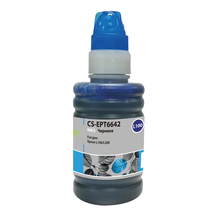 Чернила CACTUS (CS-EPT6642) для СНПЧ EPSON L100/L110/L200/L210/L300, голубые 0,1 л 361919