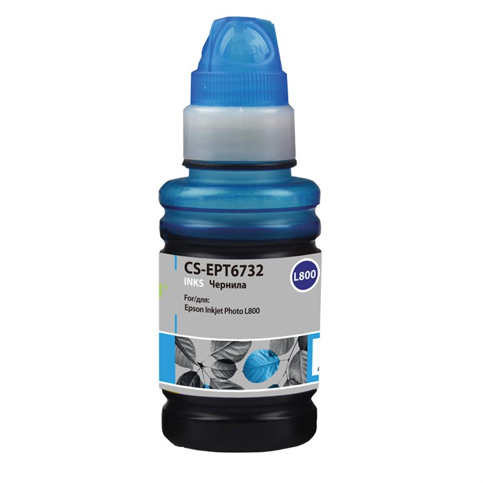 Чернила CACTUS (CS-EPT6732) для СНПЧ EPSON L800/L810/L850/L1800, голубые, 0,1 л 361921