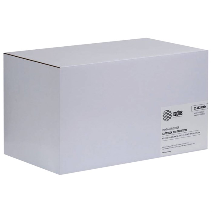 Картридж лазерный CACTUS (CS-CF280XD) для HP LaserJet Pro M401/M425, КОМПЛЕКТ 2 шт., ресурс 2х6900 страниц 361973