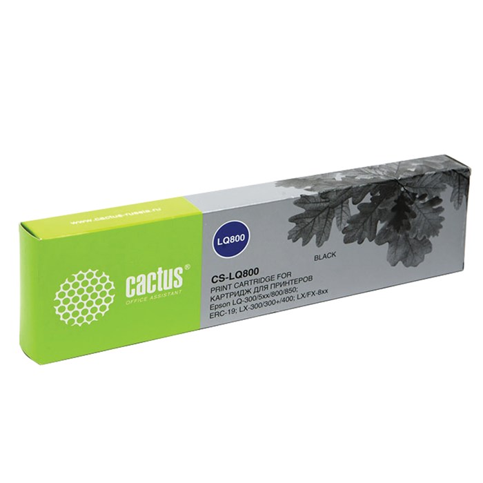 Картридж матричный CACTUS (CS-LQ800) для EPSON LQ-300/350/200/400/450/500, черный 361981