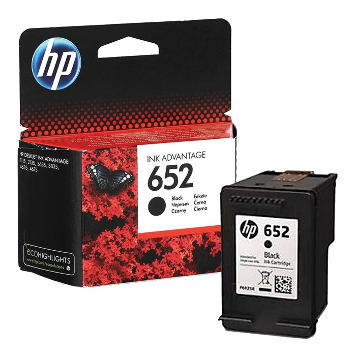Картридж струйный HP (F6V25AE) DeskJet 2135/3635/3835/4535/4675/1115, №652, черный, оригинальный, ресурс 360 стр. 362221