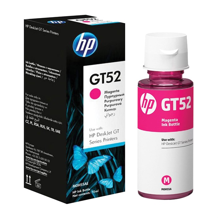 Чернила HP GT52 (M0H55AE) для InkTank 315/410/415, SmartTank 500/515/615 пурпурные, ресурс 8000 страниц, оригинальные 362323