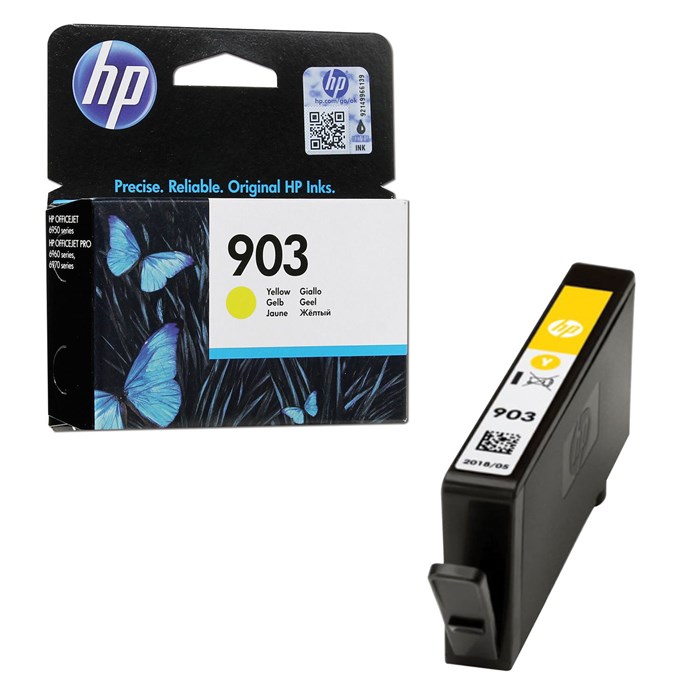 Картридж струйный HP (T6L95AE) OfficeJet 6950/6960/6970, №903, желтый, ресурс 315 стр., оригинальный 362334