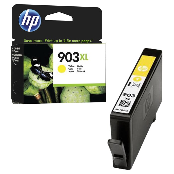 Картридж струйный HP (T6M11AE) OfficeJet 6950/6960/6970, №903XL, желтый, увеличенный ресурс 825 стр., оригинальный 362338