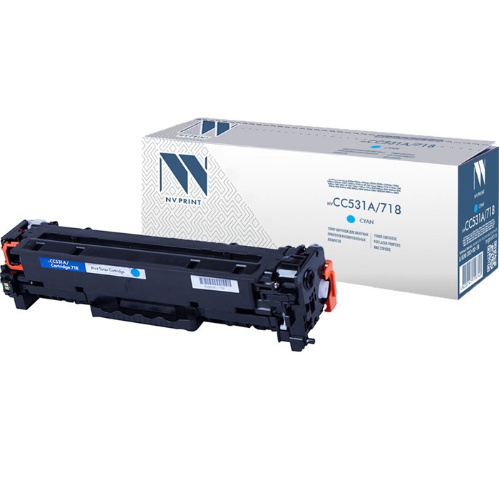 Картридж лазерный NV PRINT (NV-718C) для CANON LBP7200Cdn/MF8330Cdn/8350Cdn, голубой, ресурс 2900 стр., NV-CC531A/718C 362347