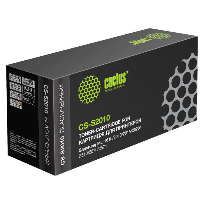 Картридж лазерный CACTUS (CS-S2010) для SAMSUNG ML-1610/2010/2015/2020/2510/2570, ресурс 3000 стр. 362615