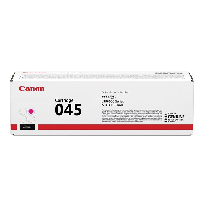 Картридж лазерный CANON (045M) MF635/633/631/LBP 611/613, пурпурный, ресурс 1300 стр., оригинальный, 1240C002 362920