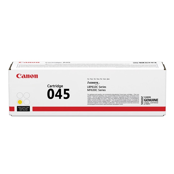 Картридж лазерный CANON (045Y) MF635/633/631/LBP 611/613, желтый, ресурс 1300 стр., оригинальный, 1239C002 362921
