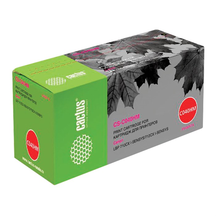 Картридж лазерный CACTUS (CS-040HM) для CANON i-SENSYS LBP-710Cx/712Cx, пурпур, ресурс 10000 страниц, CS-C040HM 362984