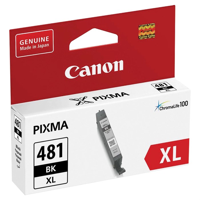 Картридж струйный CANON (CLI-481BK XL) для PIXMA TS704/TS6140, черный, ресурс 3998 страниц, оригинальный, 2047C001 363217