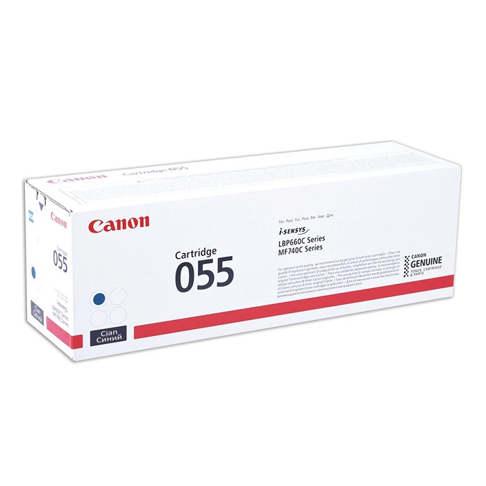 Картридж лазерный CANON (055C) для LBP663/664/MF742/744/746, голубой, оригинальный, ресурс 2100 страниц, 3015C002 363331