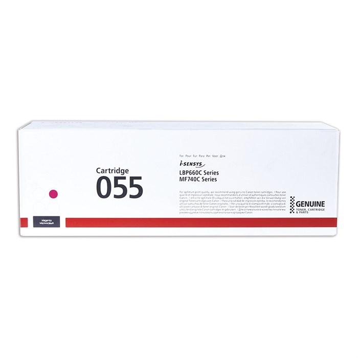 Картридж лазерный CANON (055M) для LBP663/664/MF742/744/746, пурпурный, оригинальный, ресурс 2100 страниц, 3014C002 363333