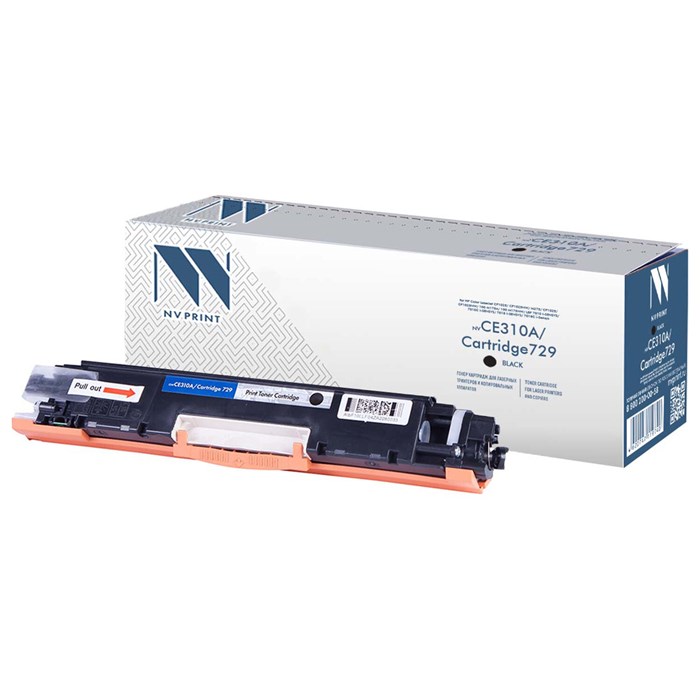 Картридж лазерный NV PRINT (NV-CE310A/729Bk) для HP M175nw/CP1025nw/CANON LBP7010C, черный, ресурс 1200 страниц 363394