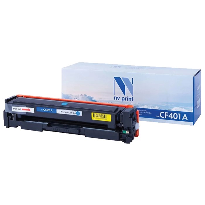 Картридж лазерный NV PRINT (NV-CF401A) для HP M252dw/M252n/M274n/M277dw/M277n7, голубой, ресурс 1400 страниц 363412