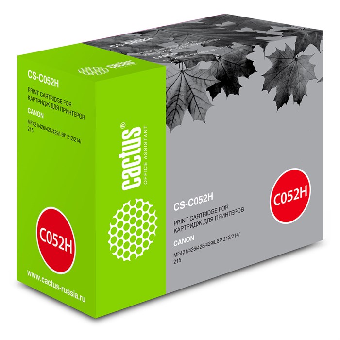 Картридж лазерный CACTUS (CS-C052H) для Canon MF421/426/428/429/LBP 212/214/215, ресурс 9200 страниц 363676