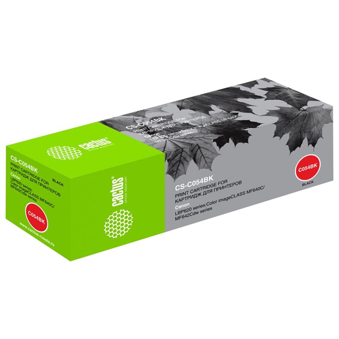 Картридж лазерный CACTUS (CS-C054BK) для Canon LBP 621/623, MF 641/643/645, черный, ресурс 1500 страниц 363769