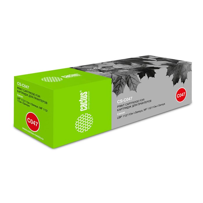 Картридж лазерный CACTUS (CS-C047) для Canon LBP112/LBP113W, ресурс 1600 страниц 363920