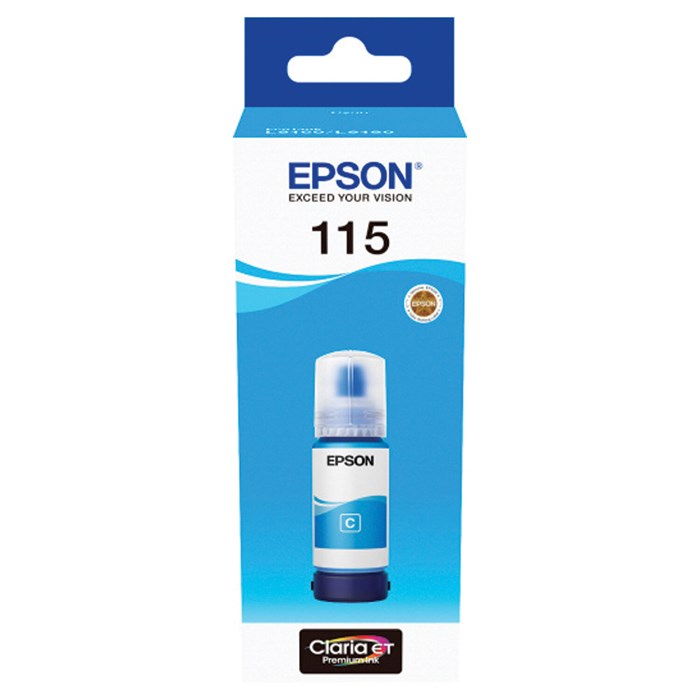 Чернила EPSON 115 (C13T07D24A) для СНПЧ L8160/L8180, голубые, объем 70 мл, ОРИГИНАЛЬНЫЕ 364020