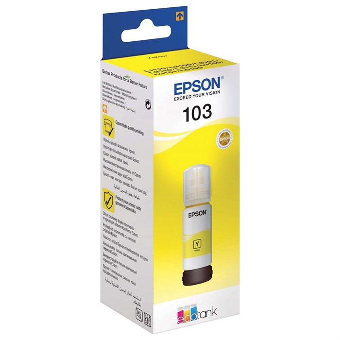 Чернила EPSON 103 (C13T00S44A) для СНПЧ EPSON L3100/L3101/L3110/L3150/L3151/L1110, желтые, ОРИГИНАЛЬНЫЕ 363193 - фото 44287