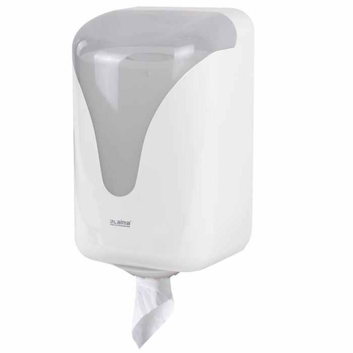 Диспенсер для полотенец с центральной вытяжкой EXTRA LAIMA PROFESSIONAL, (M1/M2), белый, ABS, 607766, 303210 607766