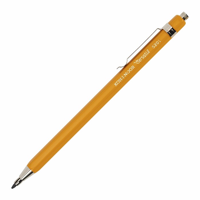 Карандаш механический цанговый 2 мм, KOH-I-NOOR, корпус желтый, точилка, 5201CN, 5201CN1004BL 180330