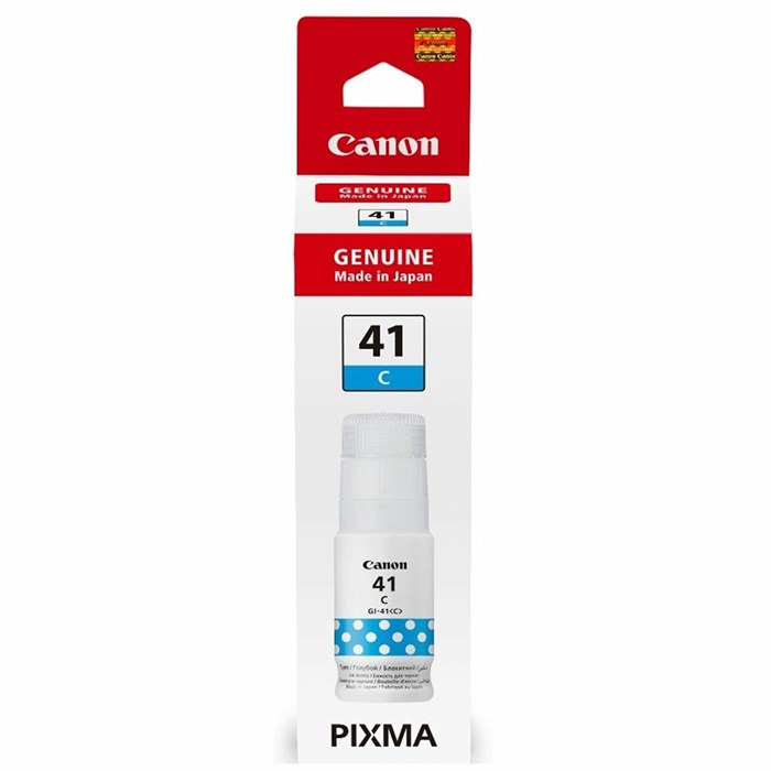 Чернила CANON (GI-41C) для G1400/G2400/G3400, голубые, 7700 стр., ОРИГИНАЛЬНЫЕ, 4543C001 364539