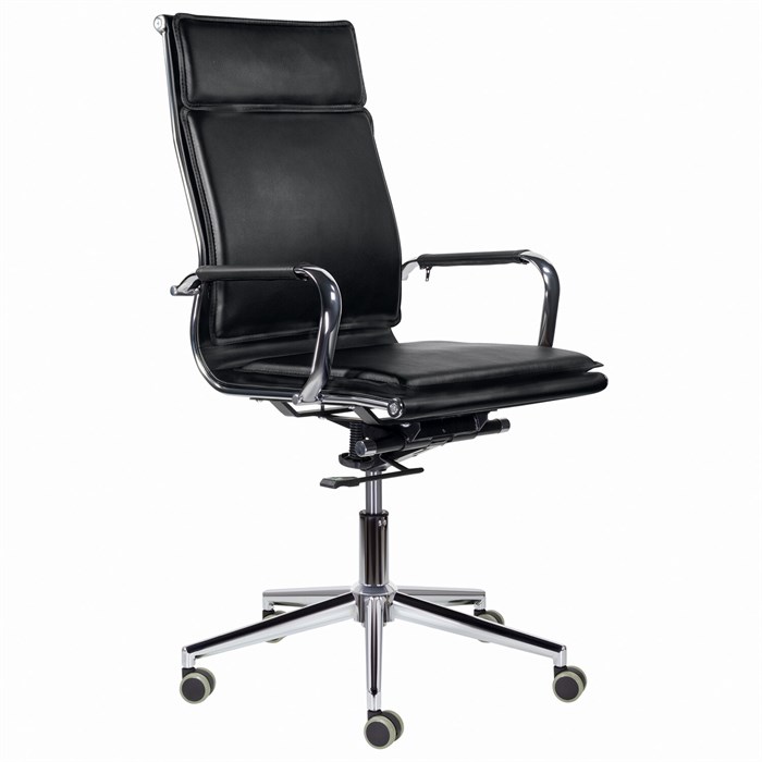 Кресло офисное BRABIX PREMIUM "Kayman EX-532", экокожа, хром, черное, 532543 532543