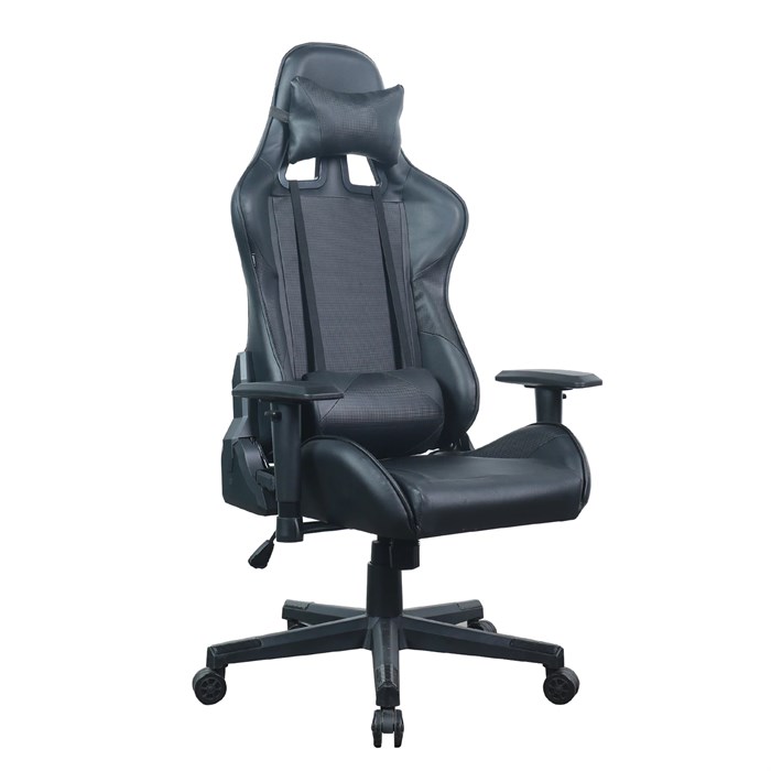 Кресло компьютерное BRABIX "GT Carbon GM-115", две подушки, экокожа, черное, 531932 531932