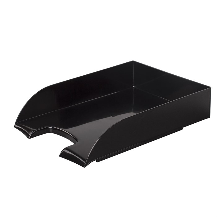Лoтoк горизонтальный для бумаг BRAUBERG "Office style", 320х245х65 мм, черный, 237286 237286