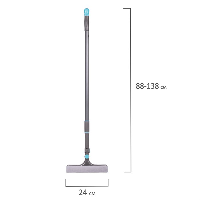 Окномойка вращающаяся со сгоном, телескопическая ручка 88-138 см, ширина 24 см, LAIMA HOME, 606802 606802 - фото 47533