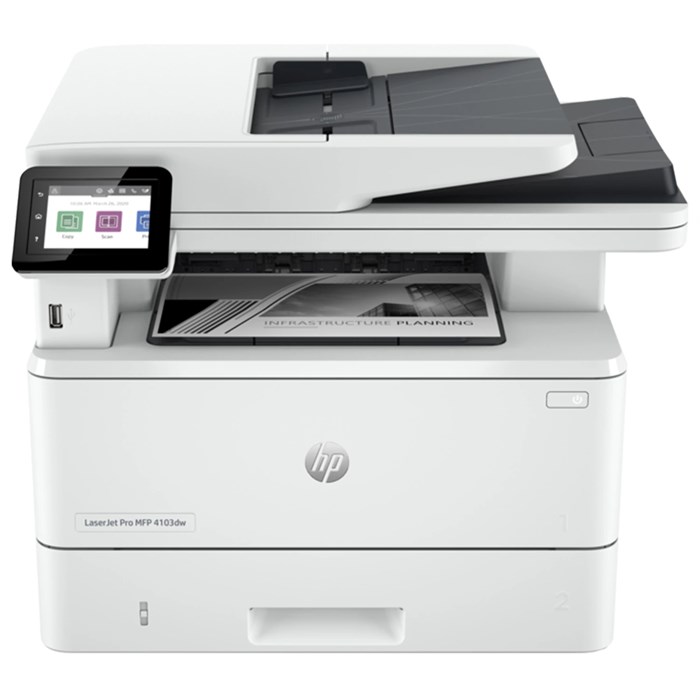 МФУ лазерное HP LaserJet Pro 4103dw "3 в 1" А4, 40 стр./мин., 80000 стр./мес, ДУПЛЕКС, АПД, Wi-Fi, сетевая карта, 2Z627A 354949