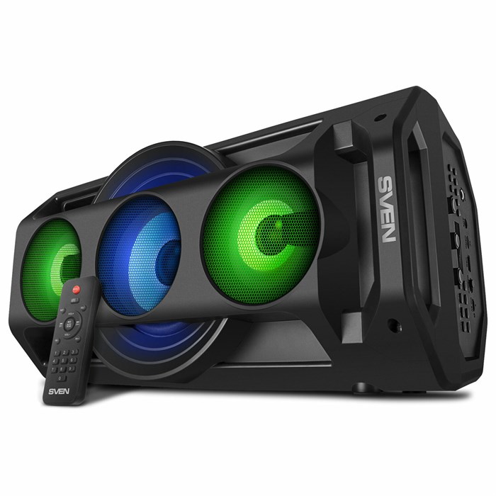 Колонка портативная SVEN PS-680, 2.0, 65 Вт, Bluetooth, FM, USB, microSD, черный, SV-020187 263167
