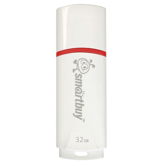 Флеш-диск 32 GB, SMARTBUY Crown, USB 2.0, белый, SB32GBCRW-W 512185