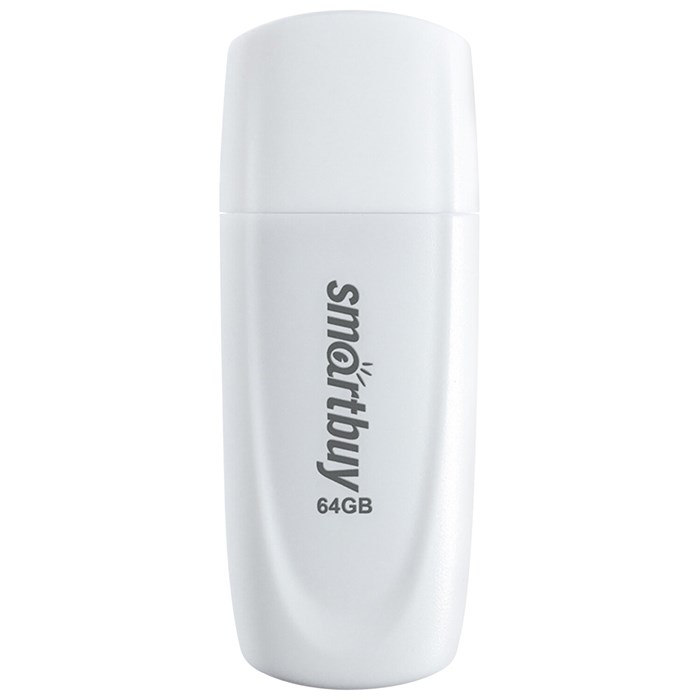 Флеш-диск 64 GB SMARTBUY Scout USB 2.0, белый, SB064GB2SCW 513771