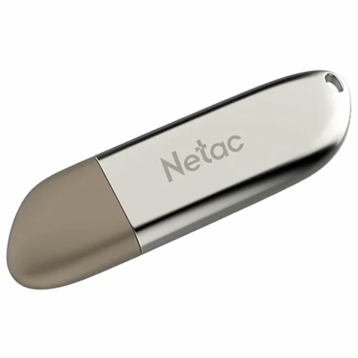 Флеш-диск 64 GB NETAC U352, USB 2.0, металлический корпус, серебристый, NT03U352N-064G-20PN 513697