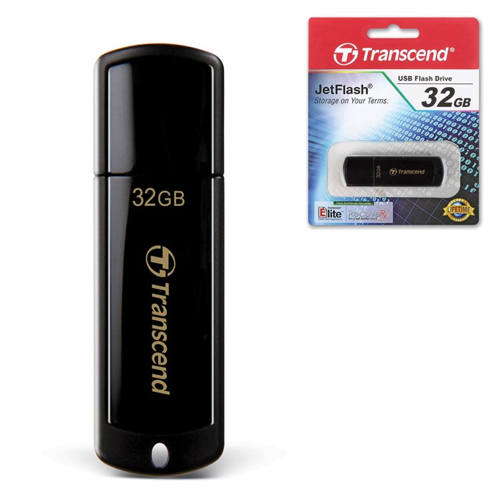 Флеш-диск 32 GB, TRANSCEND Jet Flash 350, USB 2.0, черный, TS32GJF350 510969