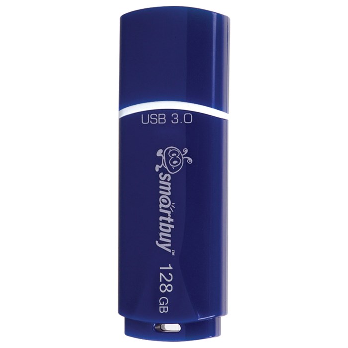 Флеш-диск 128 GB, SMARTBUY Crown, USB 3.0, синий, SB128GBCRW-Bl 512791