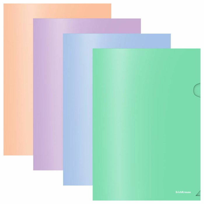 Папка-уголок ERICH KRAUSE "Matt Pastel Bloom", ассорти, 0,18 мм, 61133 272919