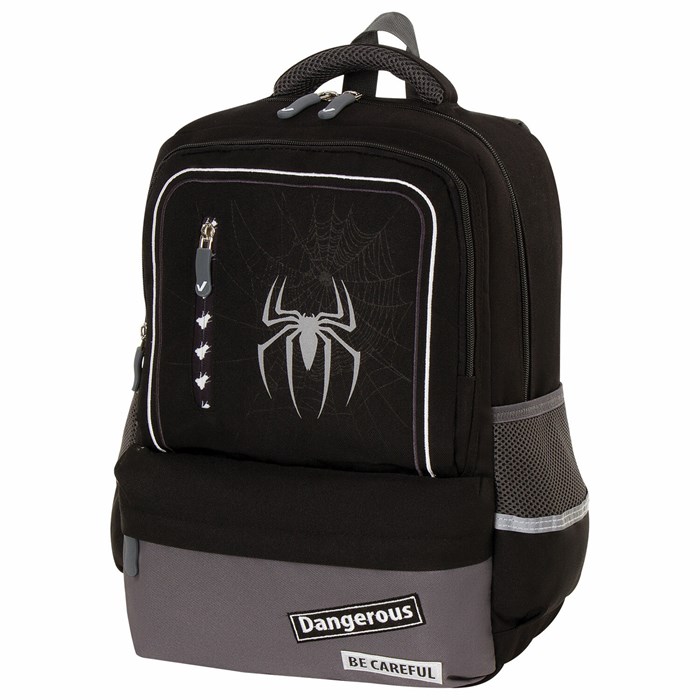 Рюкзак BRAUBERG STAR, 1 отделение, 5 карманов, "Spider", черный, 40х29х13 см, 229978 229978