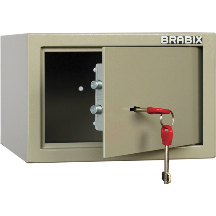 Сейф мебельный BRABIX "D-18m", 180х270х236 мм, 5 кг, ключевой замок, крепление к стене, 291161 291161
