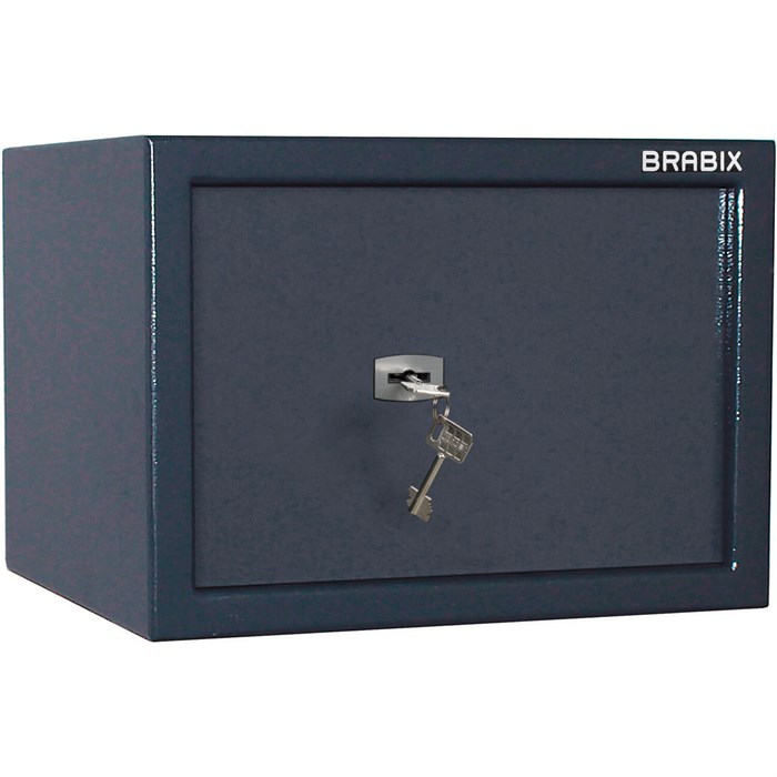 Сейф BRABIX "КМ-260", 260х360х290 мм, 13 кг, ключевой замок + полка, крепление к стене, 291165 291165