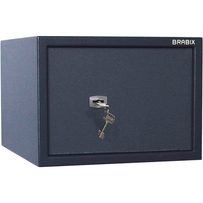 Сейф BRABIX "КМ-310", 310х430х375 мм, 20 кг, ключевой замок + полка, крепление к стене, 291166 291166
