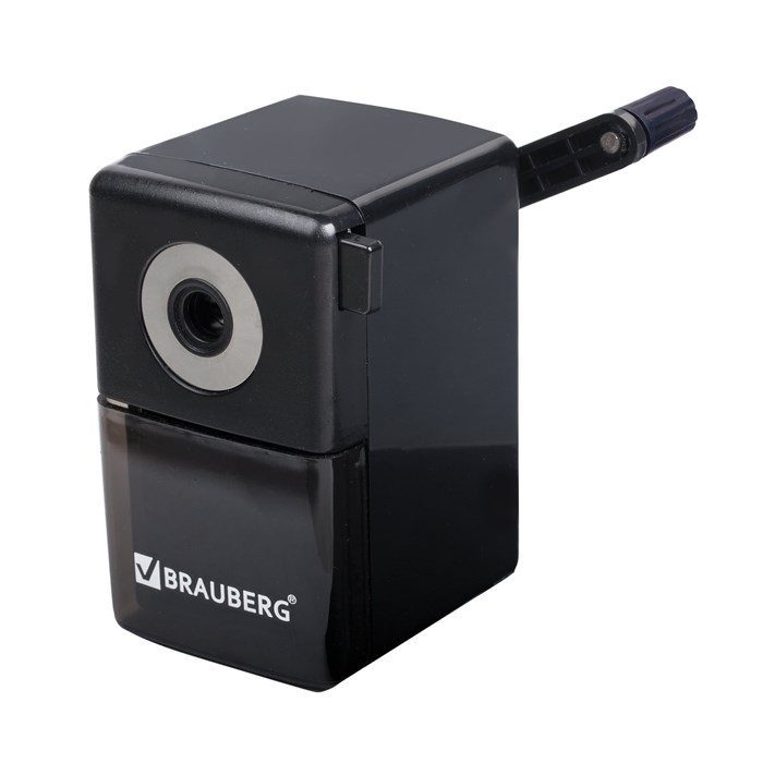Точилка механическая BRAUBERG "BLACK JACK", крепление к столу, металлический механизм, цвет чёрный, 222516 222516
