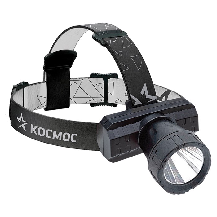 Фонарь налобный аккумуляторный КОСМОС 3 Вт LED, Li-ion, заряд от USB, KocAcHead3W 238271