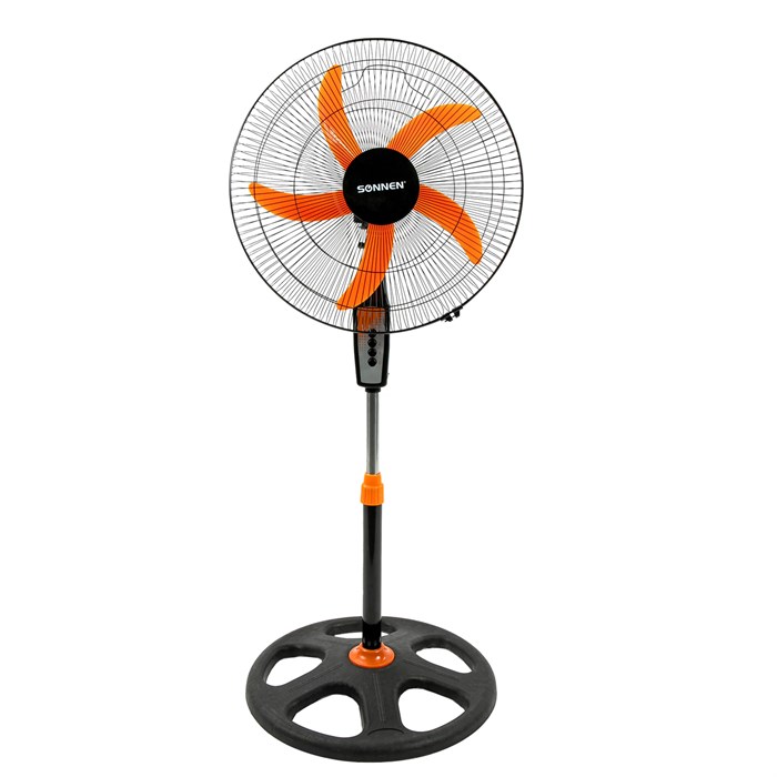 Вентилятор напольный, 3 режима, SONNEN TF-50W-45-А304, d=45 см, 50 Вт, черный, 454789, FS-45-A304 454789