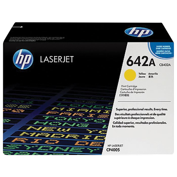 Картридж лазерный HP (CB402A) ColorLaserJet CP4005, желтый, оригинальный, ресурс 7500 стр. 360622