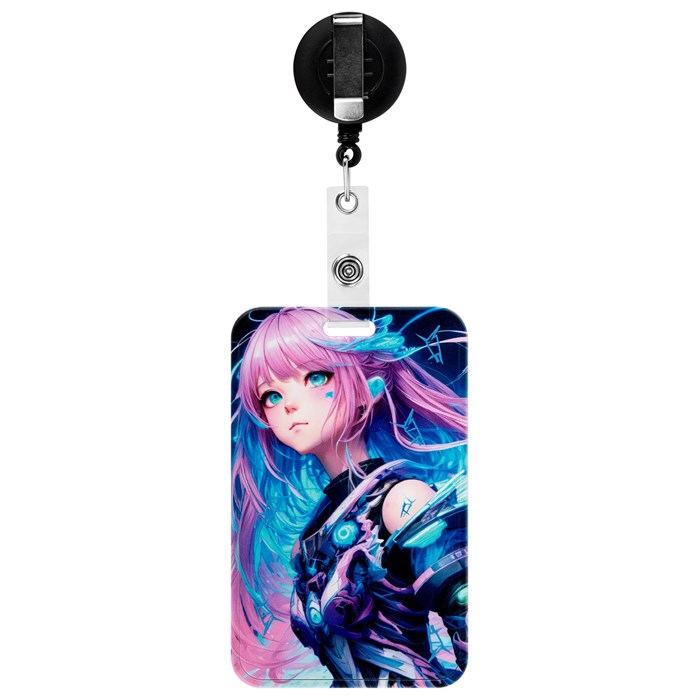 Бейдж вертикальный с 3D-печатью "Аниме" (85х54 мм), с рулеткой, СЛАЙДЕР, FUNSTER (ФАНСТЕР), 238840 238840