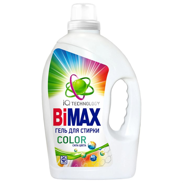 Гель для стирки с пятновыводителем 2,6 л, BIMAX "Color" 702637